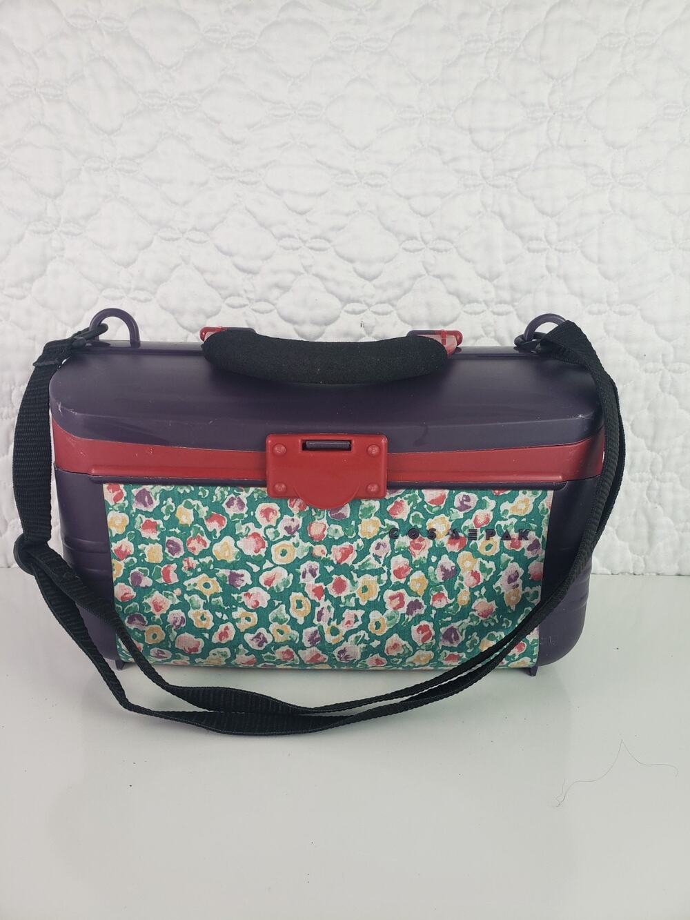 Vintage Cosmepak Floral Storage MakeUp Case Junior Cosmetic Travel Organizers
